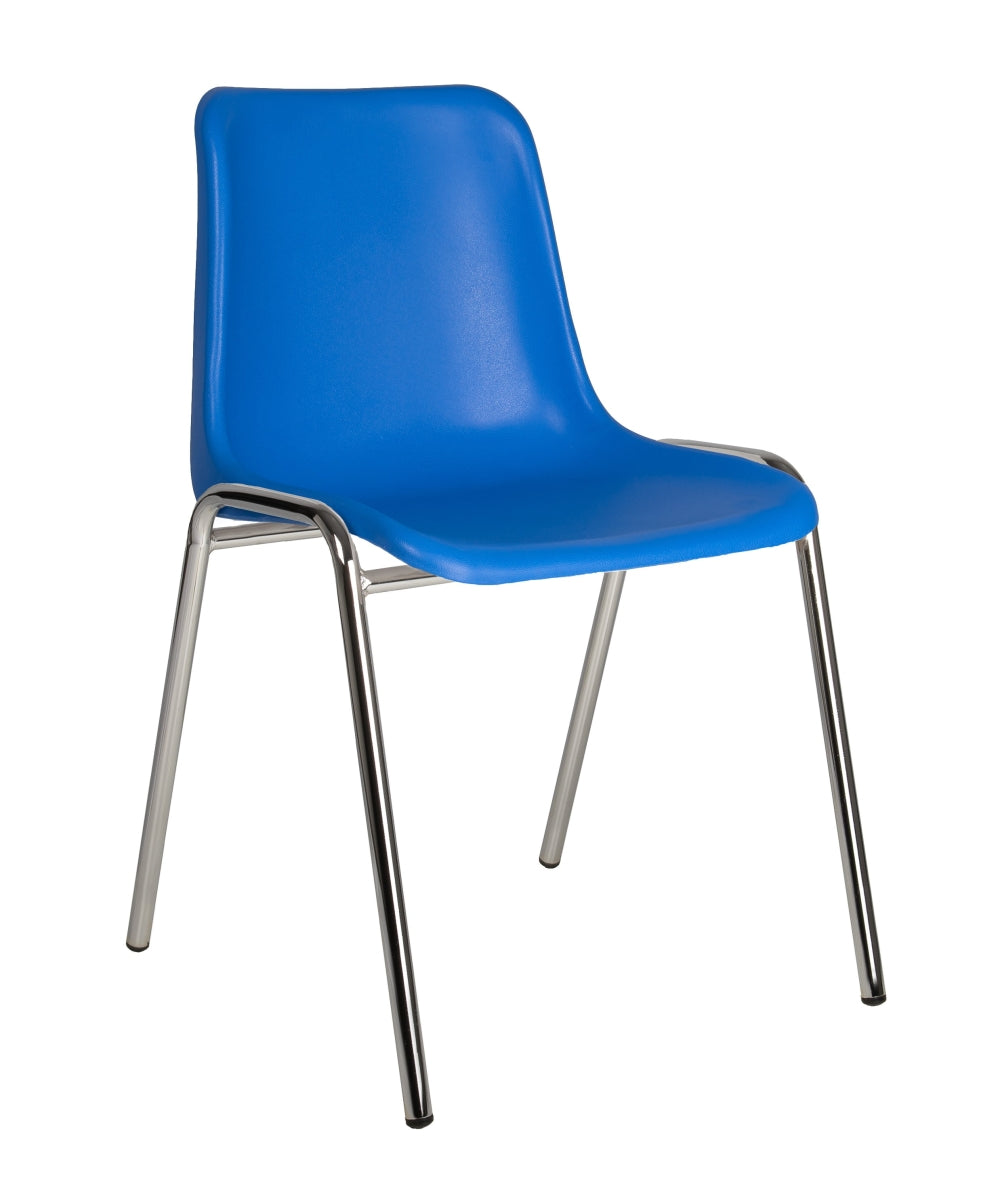 Kantinestoel type Sabine | Chroom Frame | Leverbaar in Diverse Kleuren