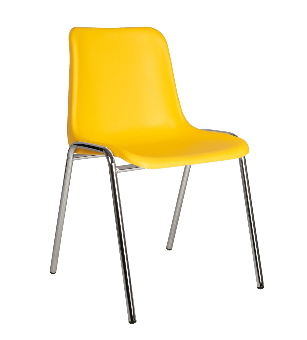 Kantinestoel type Sabine | Chroom Frame | Leverbaar in Diverse Kleuren