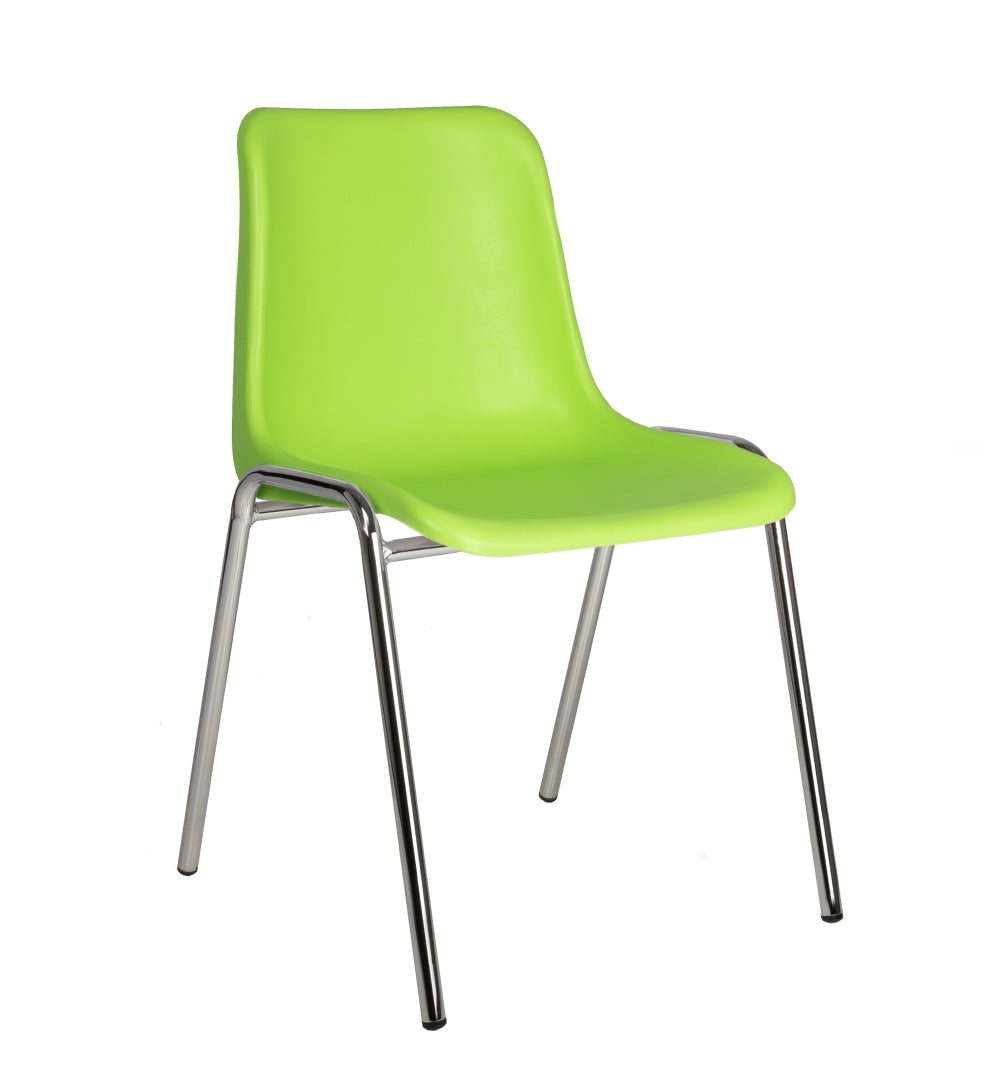 Kantinestoel type Sabine | Chroom Frame | Leverbaar in Diverse Kleuren