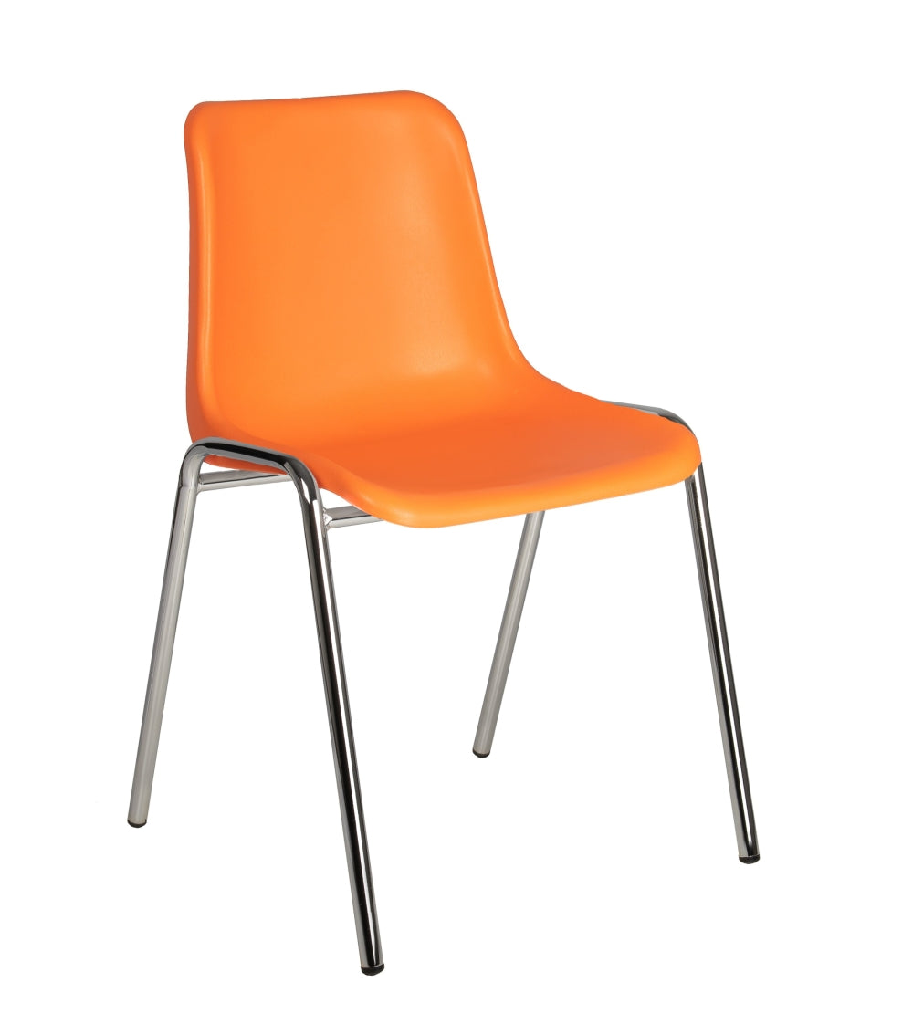 Kantinestoel type Sabine | Chroom Frame | Leverbaar in Diverse Kleuren