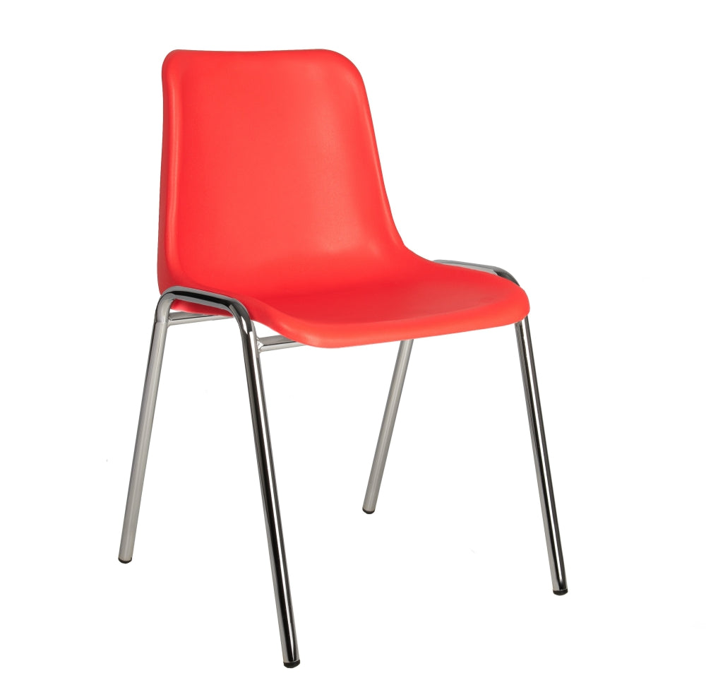 Kantinestoel type Sabine | Chroom Frame | Leverbaar in Diverse Kleuren