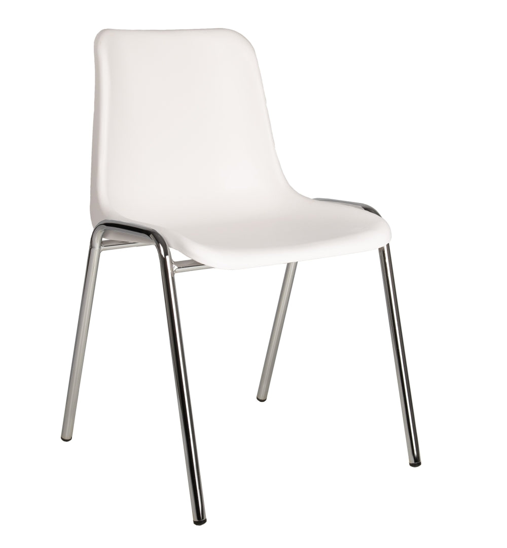 Kantinestoel type Sabine | Chroom Frame | Leverbaar in Diverse Kleuren