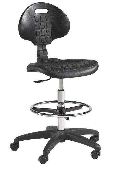 Werkstoel type Techniker | Hoog Model | Zwart