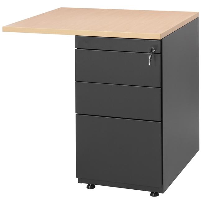 Aanbouwstuk Staand Ladeblok | 76 x 80 x 60 cm | 4 Lades | Leverbaar In Diverse Kleuren