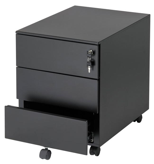 Verrijdbaar Ladeblok | 53,5 x 42 x 58 x cm | 3 Lades | Leverbaar In Diverse Kleuren