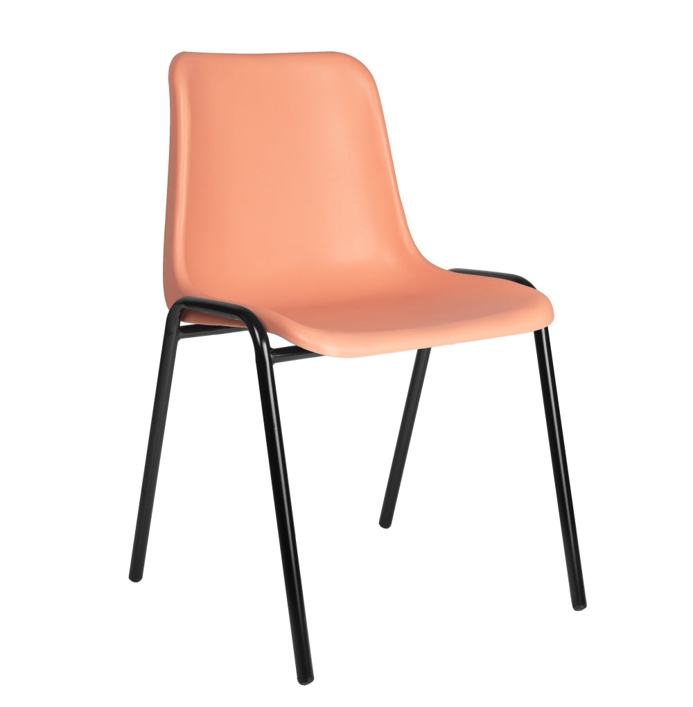 Kantinestoel type Sabine | Zwart Frame | Leverbaar in Diverse Kleuren