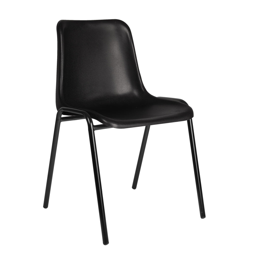 Kantinestoel type Sabine | Zwart Frame | Leverbaar in Diverse Kleuren