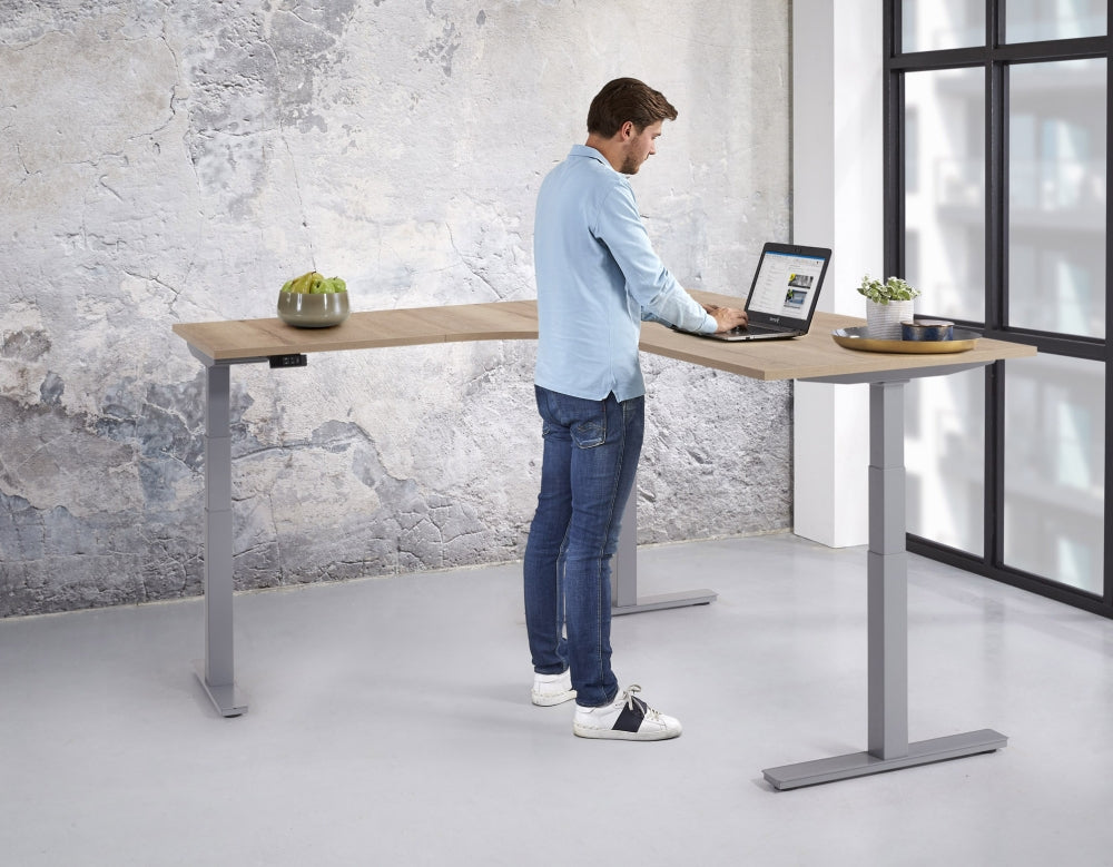 Zit-sta Hoekbureau Professional Line | Elektrisch | 65 - 130 cm