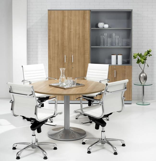 Vergadertafel Q-Bic| Rond | 120 cm | Leverbaar in Diverse Kleuren
