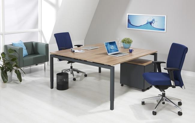 Vergadertafel Q-Bic | Bureau | Hoogte verstelbaar | 160 x 160 cm