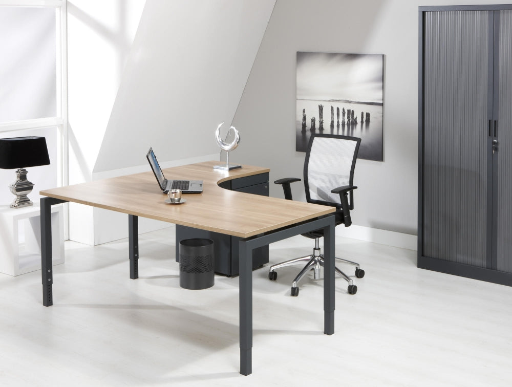 Wingbureau Q-Bic | Hoogte Verstelbaar | 62 - 85 cm | Leverbaar in Diverse Kleuren en Afmetingen