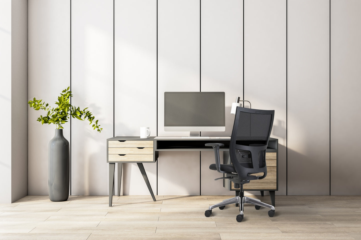 Curve bureaustoel | netrug | NEN EN1335