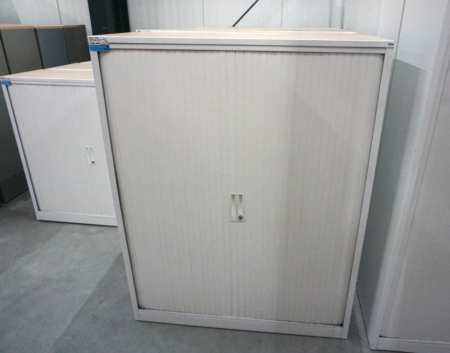 TDS Roldeurkast | Archiefkast | 153 x 120 x 46,5 cm | Wit