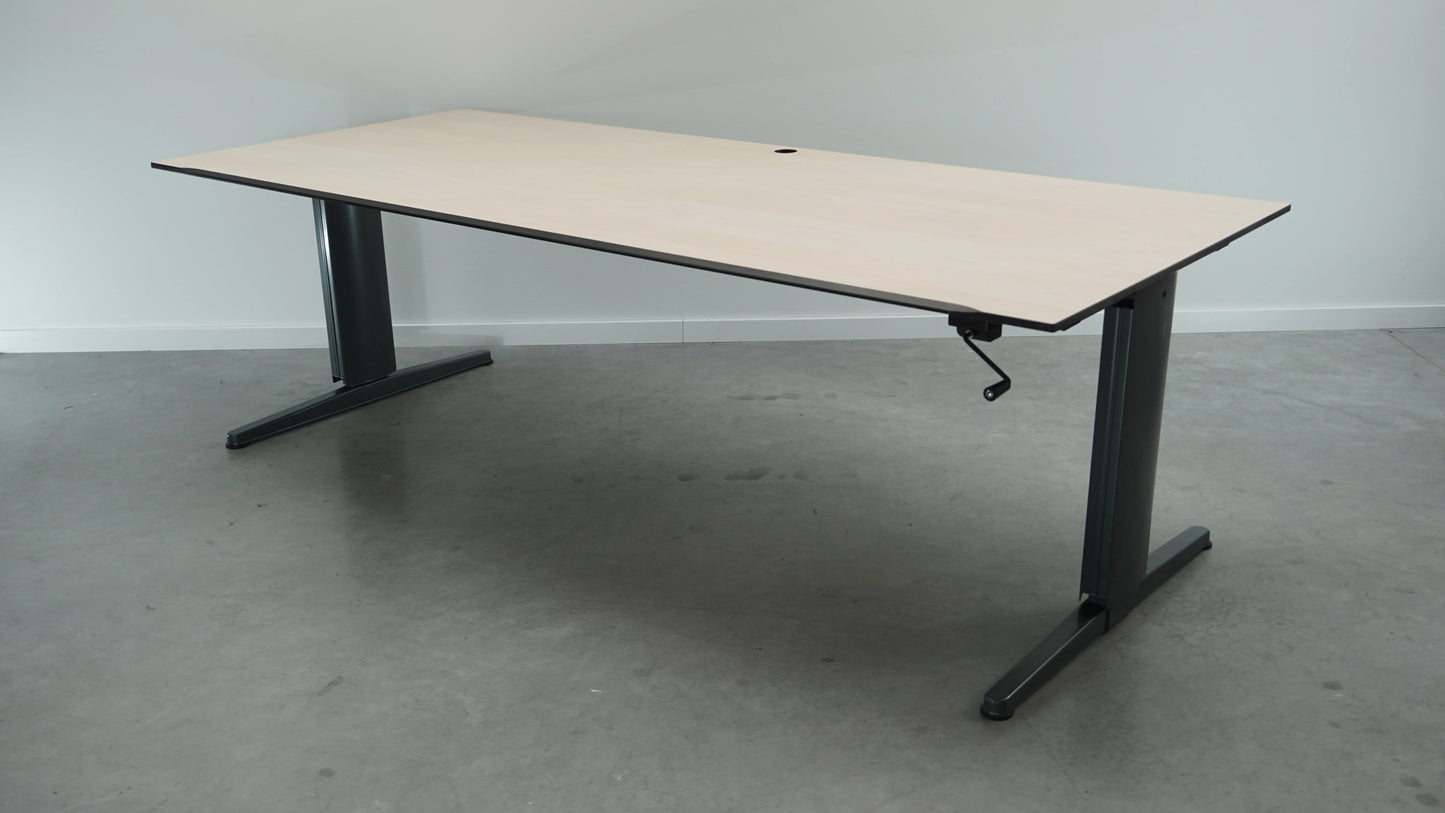 Aspa Slingerbureau | 200 x 85 cm | Ahorn | Hoogte verstelbaar 62 - 85 cm