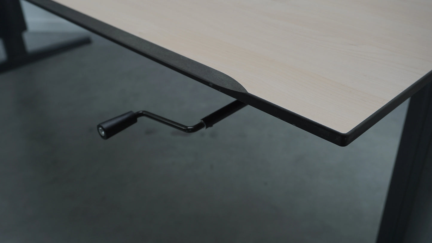 Aspa Slingerbureau | 200 x 85 cm | Ahorn | Hoogte verstelbaar 62 - 85 cm