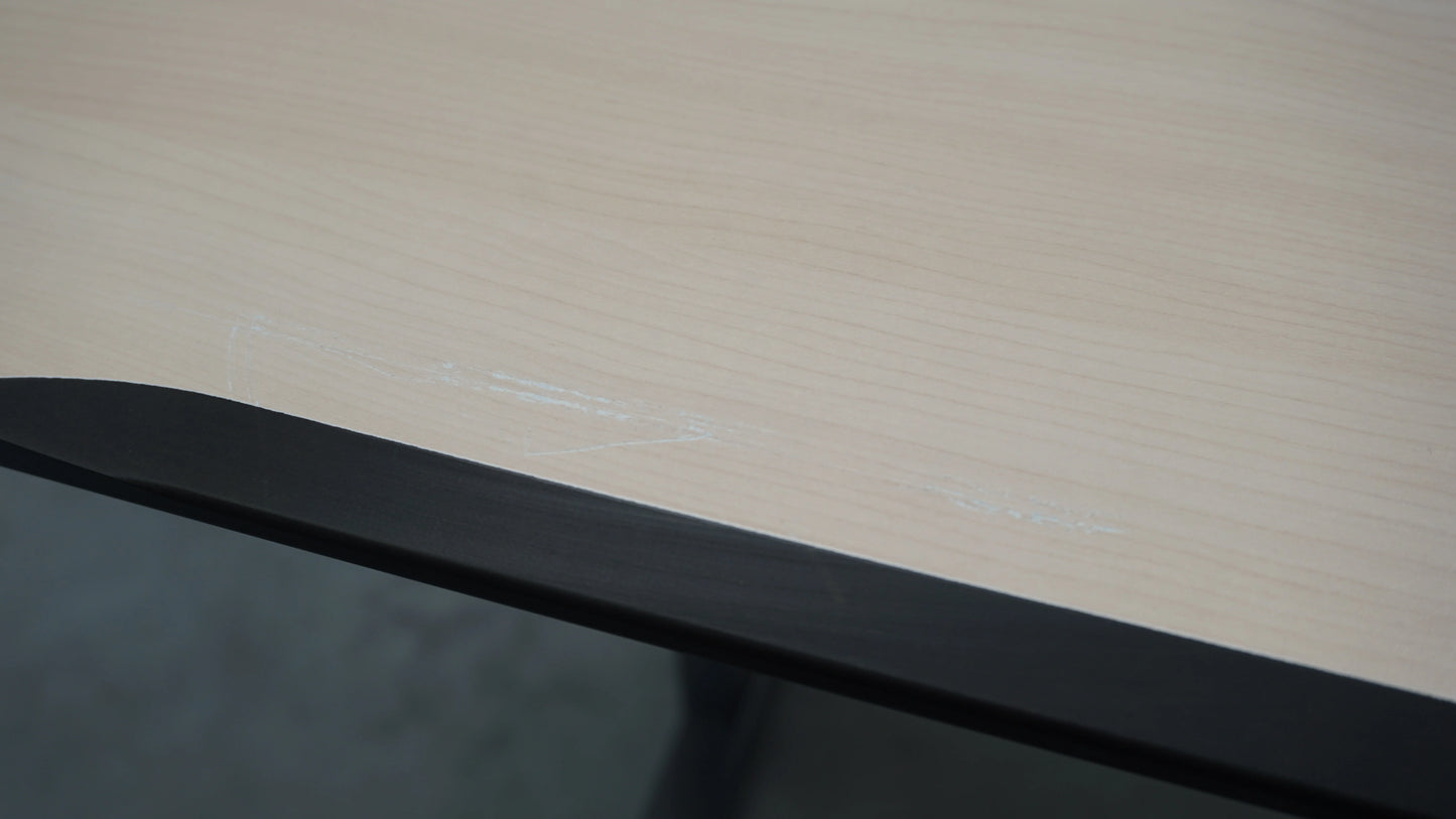 Aspa Slingerbureau | 200 x 85 cm | Ahorn | Hoogte verstelbaar 62 - 85 cm