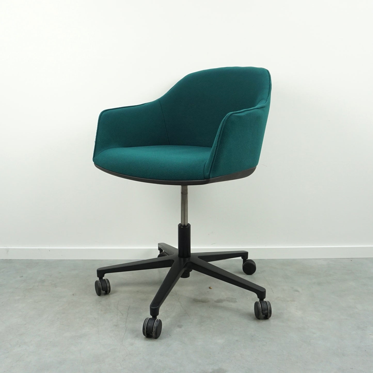 Vitra Softshell Vergaderstoel | Groen | Verrijdbaar
