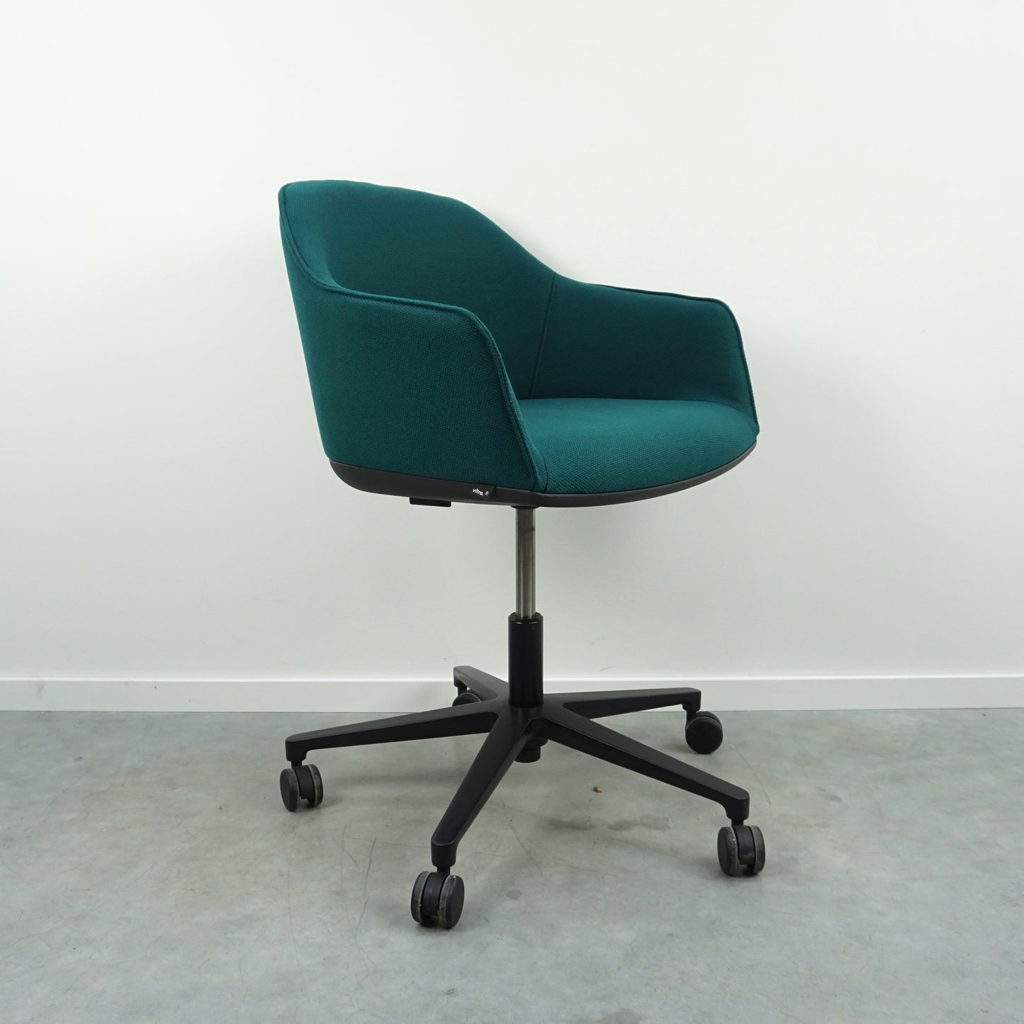 Vitra Softshell Vergaderstoel | Groen | Verrijdbaar