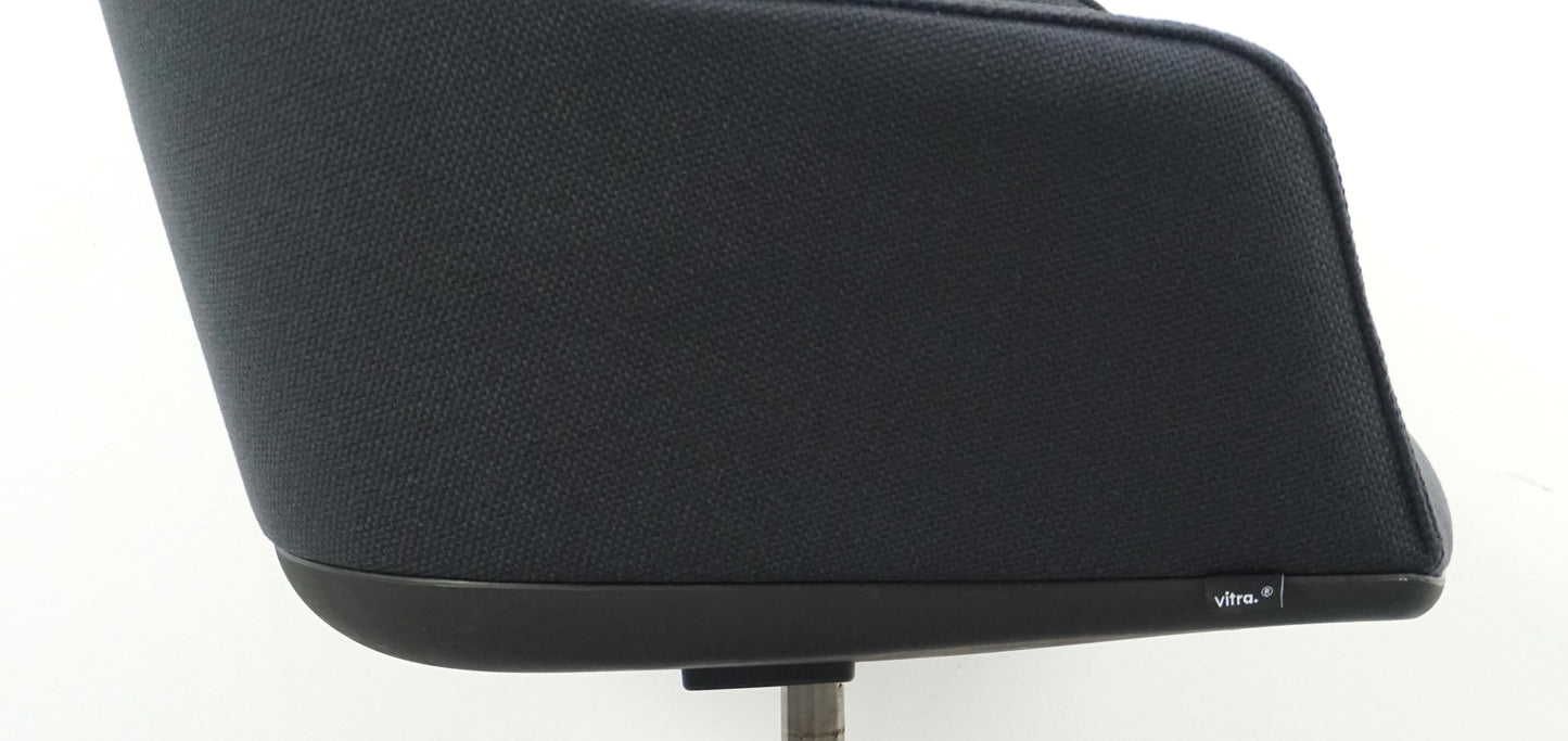 Vitra Softshell Vergaderstoel | Donkergrijs | Verrijdbaar