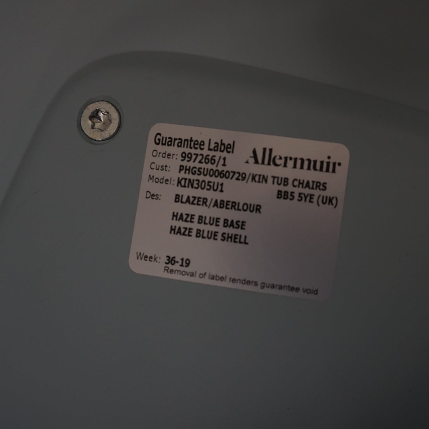 Allermuir Kin Tub Chair | Design Stoel | Blauw / Grijs