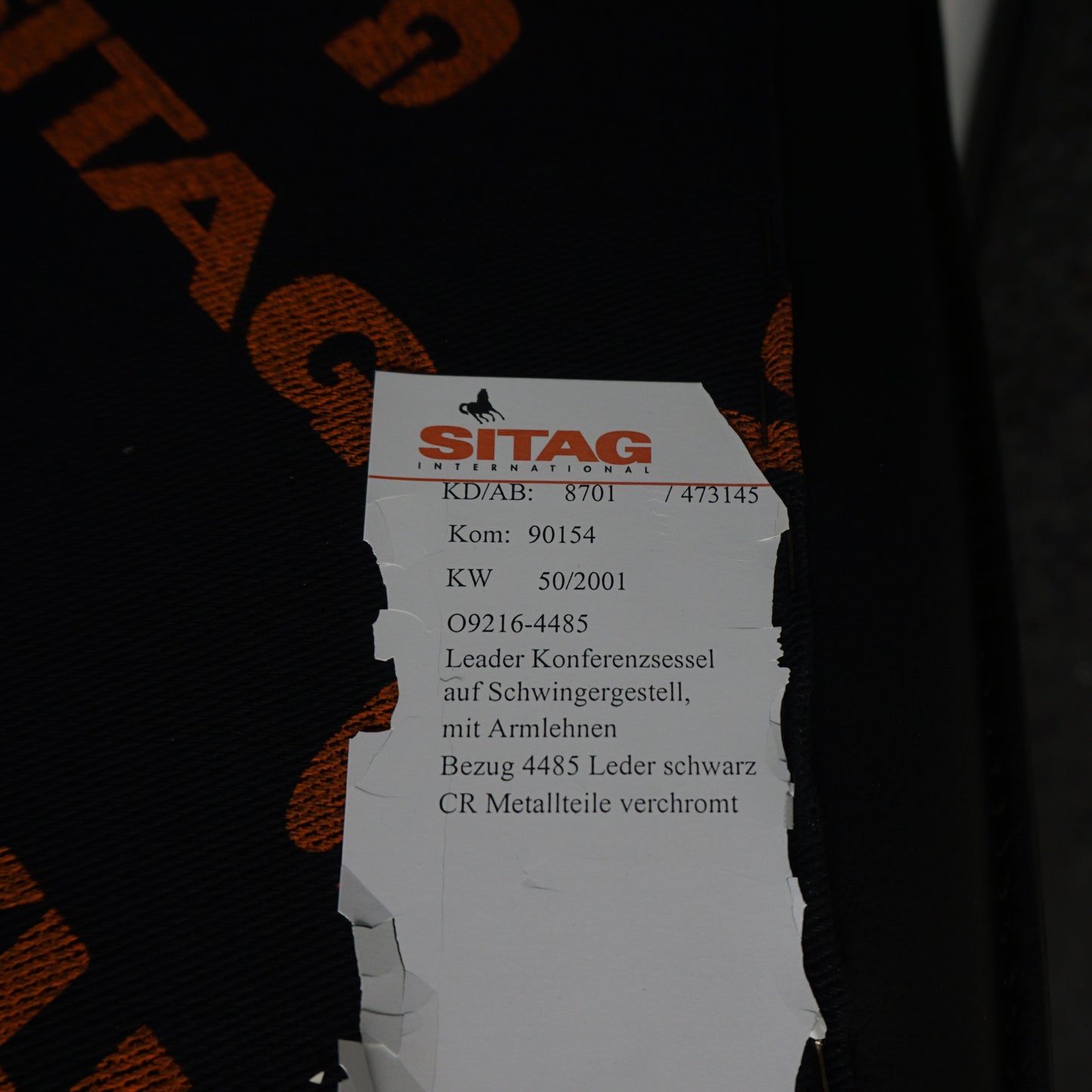 Sitag Vergaderstoel | Leer | Zwart