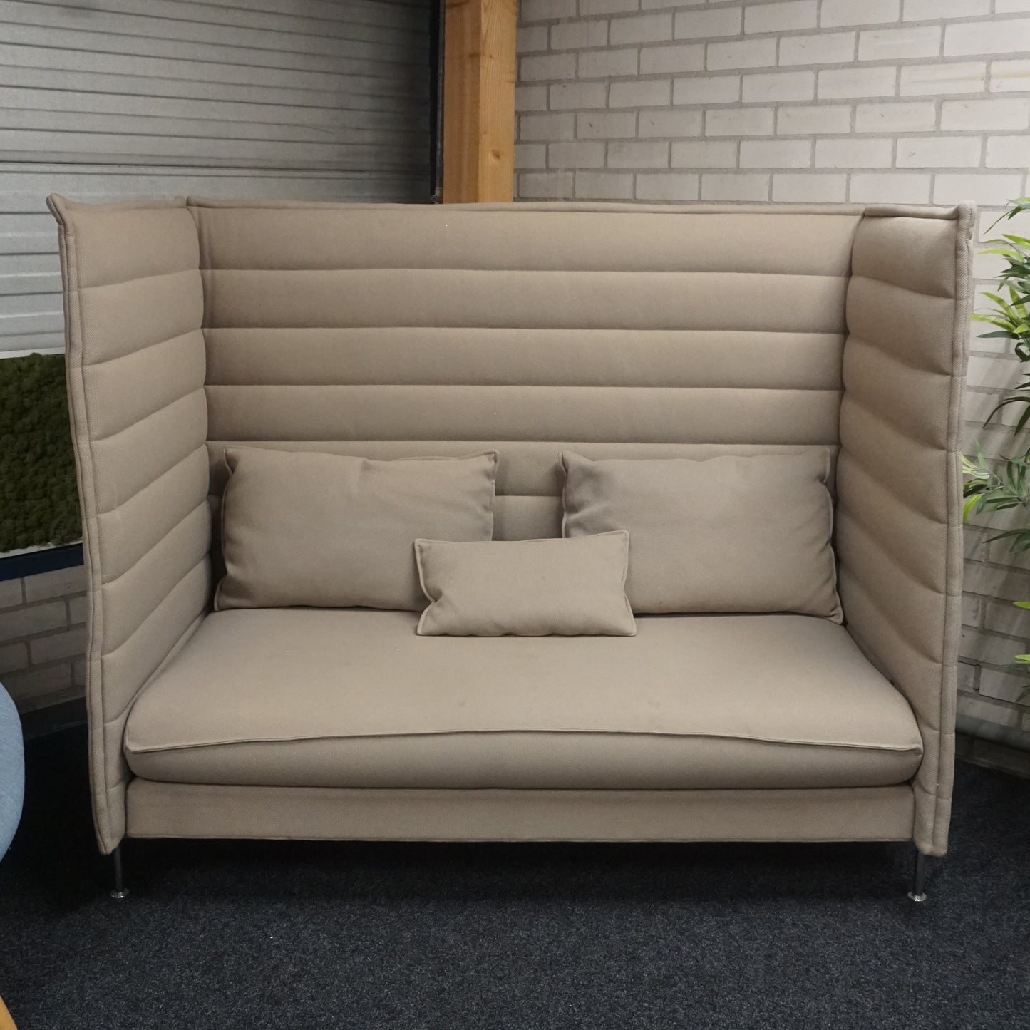 Vitra Alcove Highback Design Bank | Akoestische Bank | 2-zits | Beige