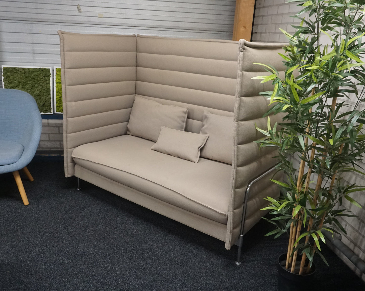 Vitra Alcove Highback Design Bank | Akoestische Bank | 2-zits | Beige