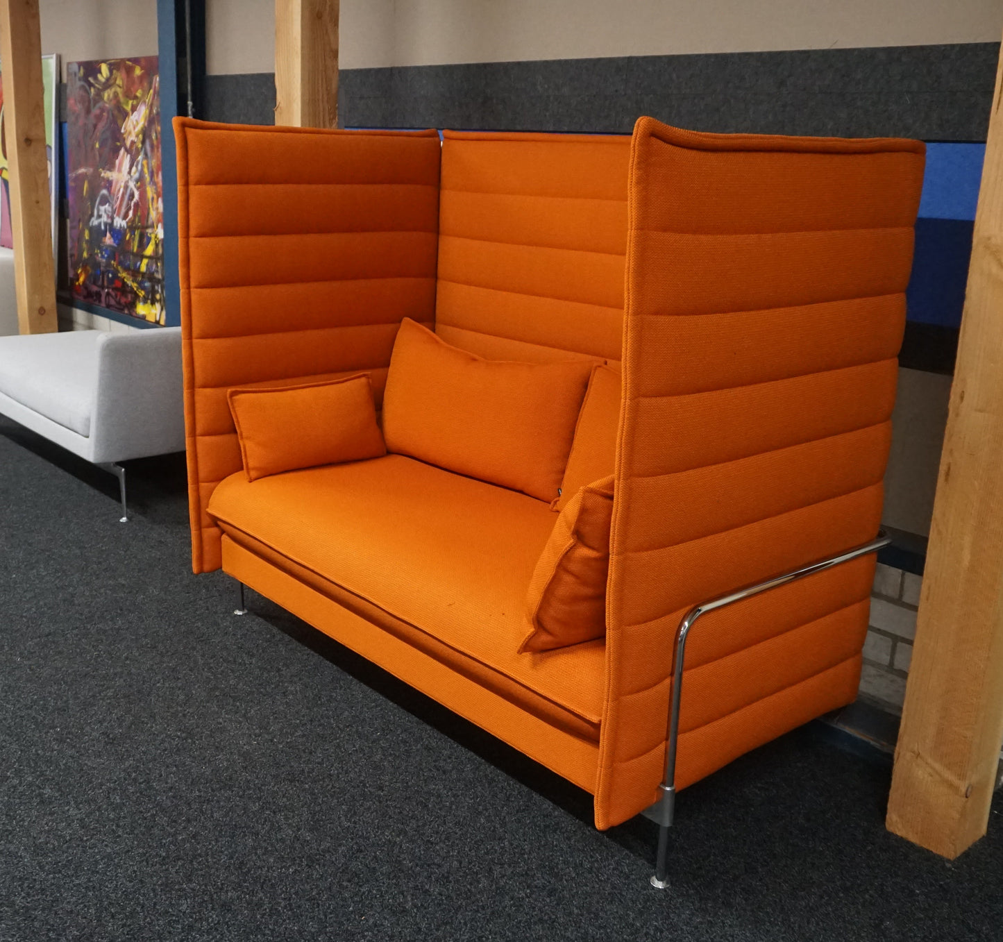 Vitra Alcove Highback Design Bank | Akoestische Bank | 2-zits | Oranje