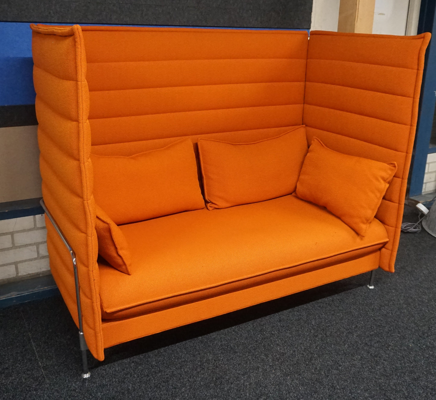 Vitra Alcove Highback Design Bank | Akoestische Bank | 2-zits | Oranje