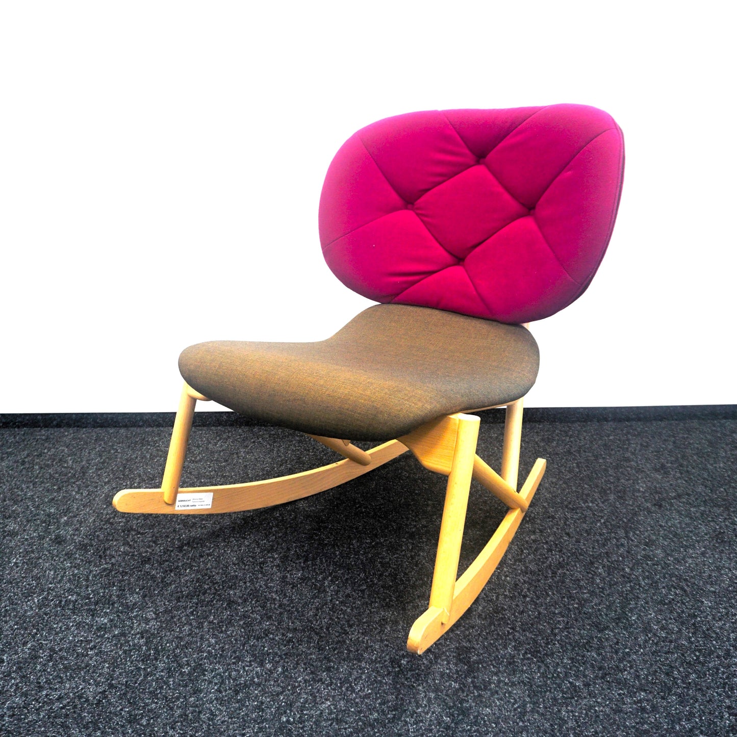 Moroso Klara Schommelstoel | Design Fauteuil | Roze / Bruin