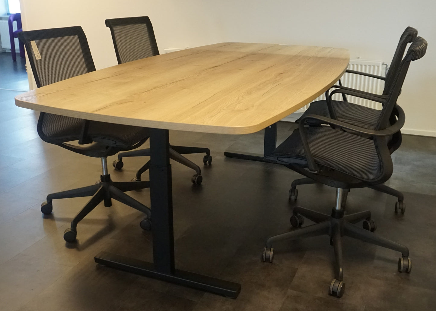 Vergadertafel Tube | Bureau | 220 x 110 cm | Hoogte verstelbaar 62 - 85 cm
