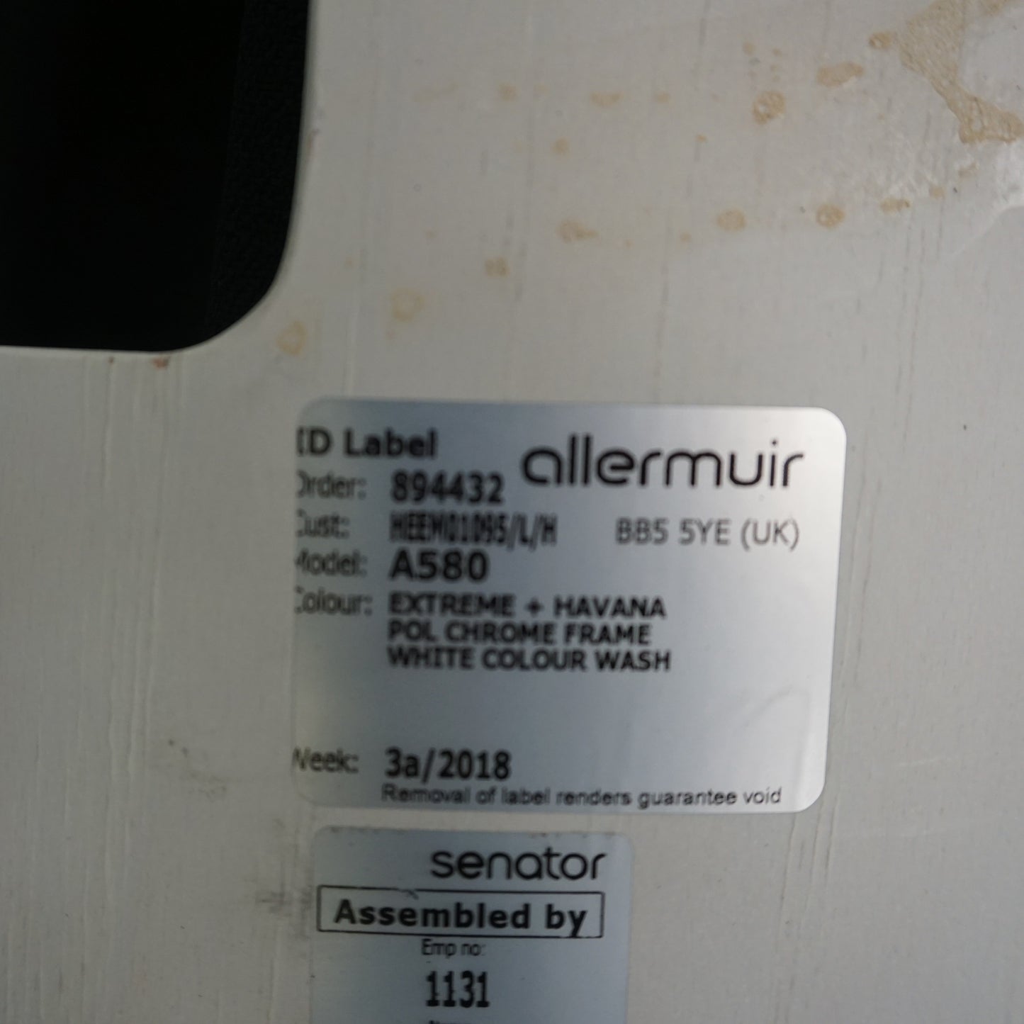 Allermuir A580 Mollie Design Stoel | Zwart / Wit