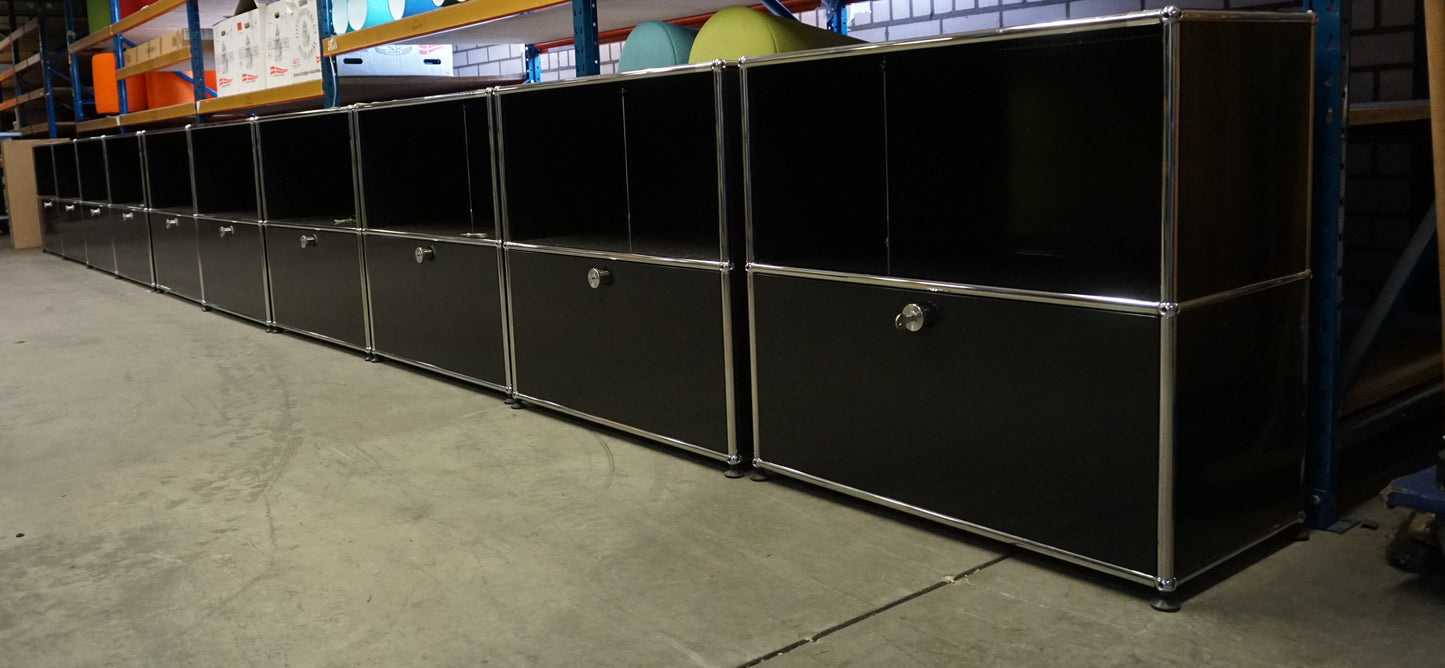 USM Haller Design Kast | Zwart | Dressoir | 74 x 75 x 35 cm
