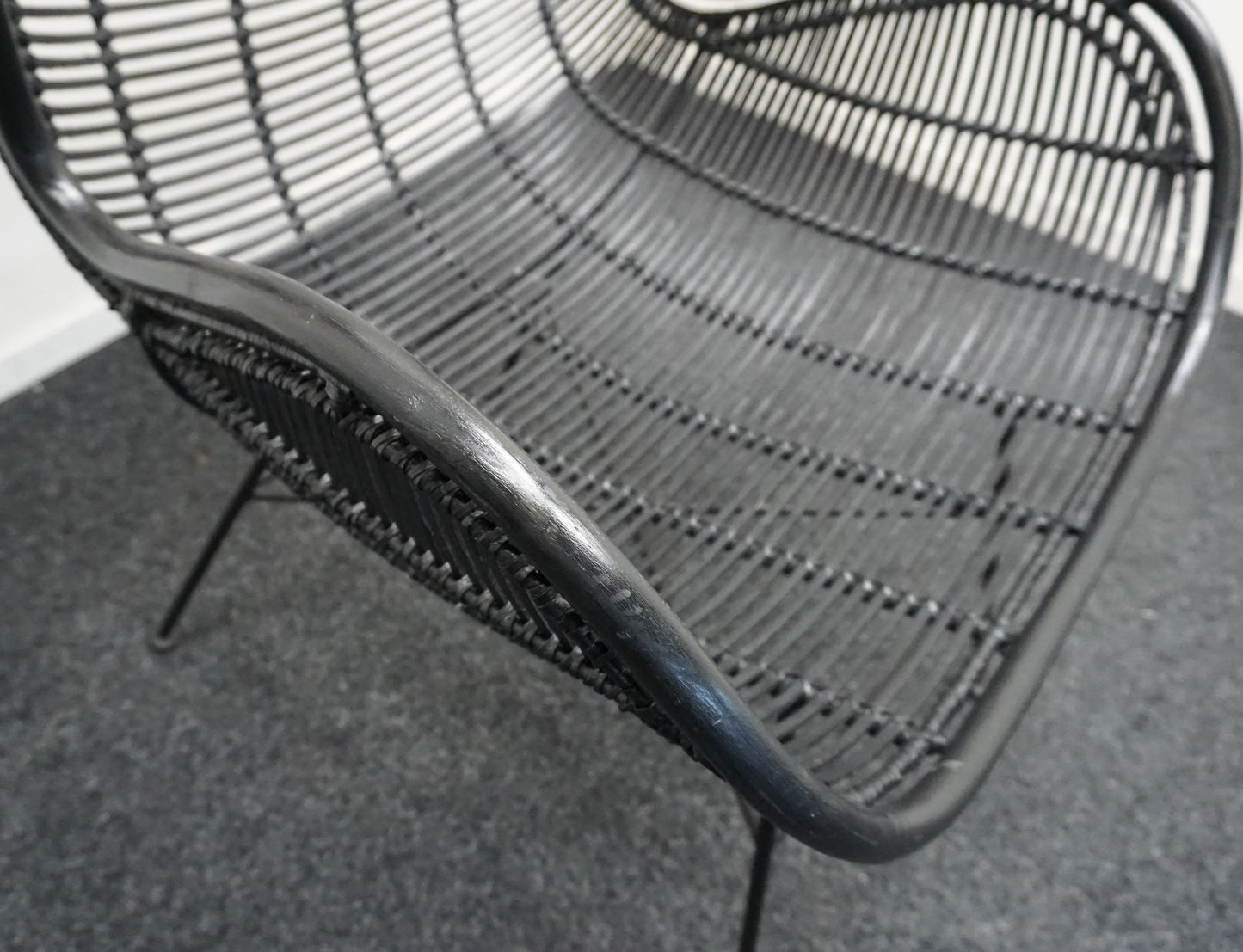 HKliving Rotan Egg chair Design Fauteuil | Zwart