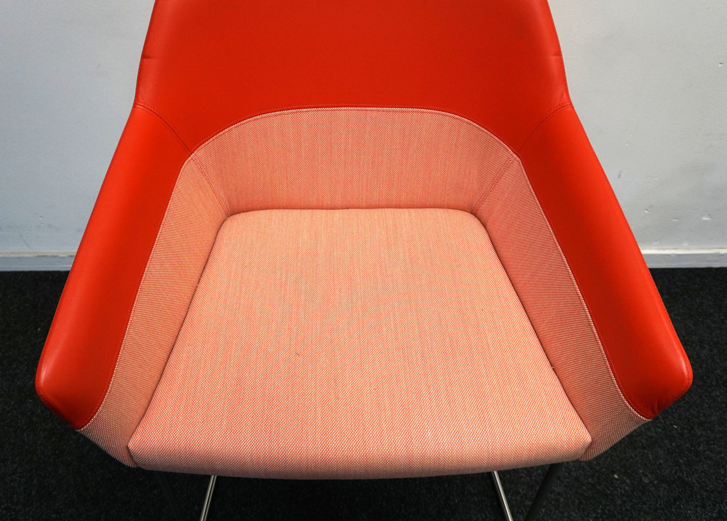 Arco Sketch Vergaderstoel | Oranje | Leer / Stof