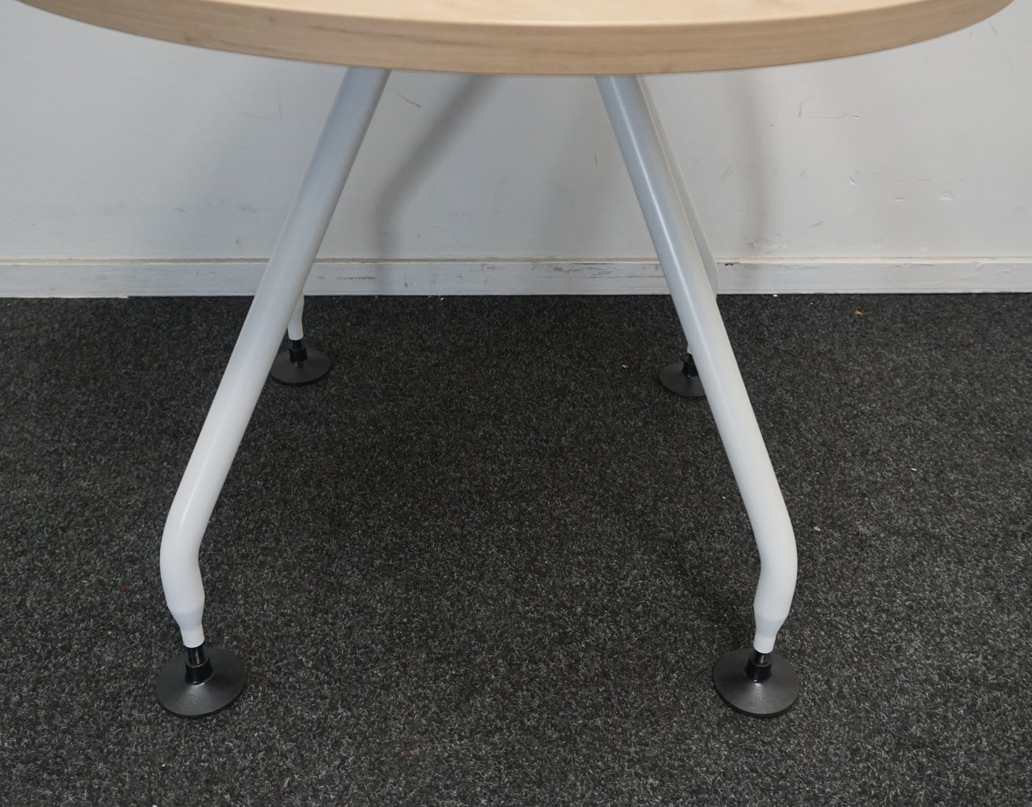 Vitra Vergadertafel | Eettafel | Rond | Ahorn / Wit | 80 cm