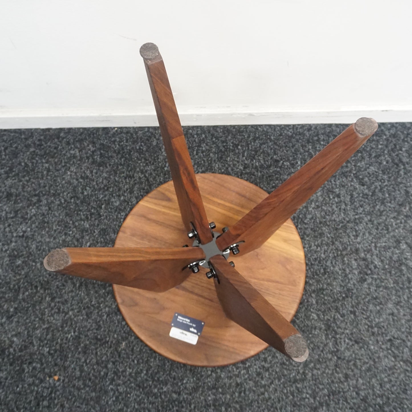 Vitra Jean Prouve Tabouret Bois Design Kruk | Donker Eiken | Zithoogte 45 cm