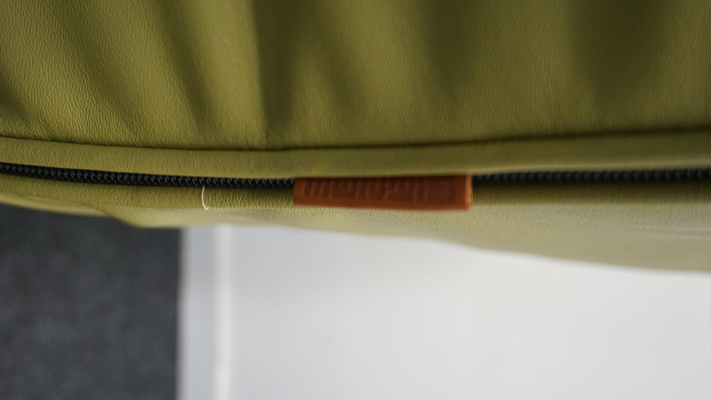 Montis Chaplin Design Stoel | Lime groen Leer | Verrijdbaar