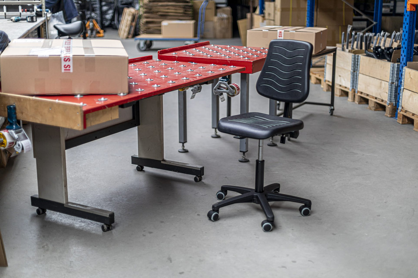 Werkstoel type GM160 | GM Serie | Zwart