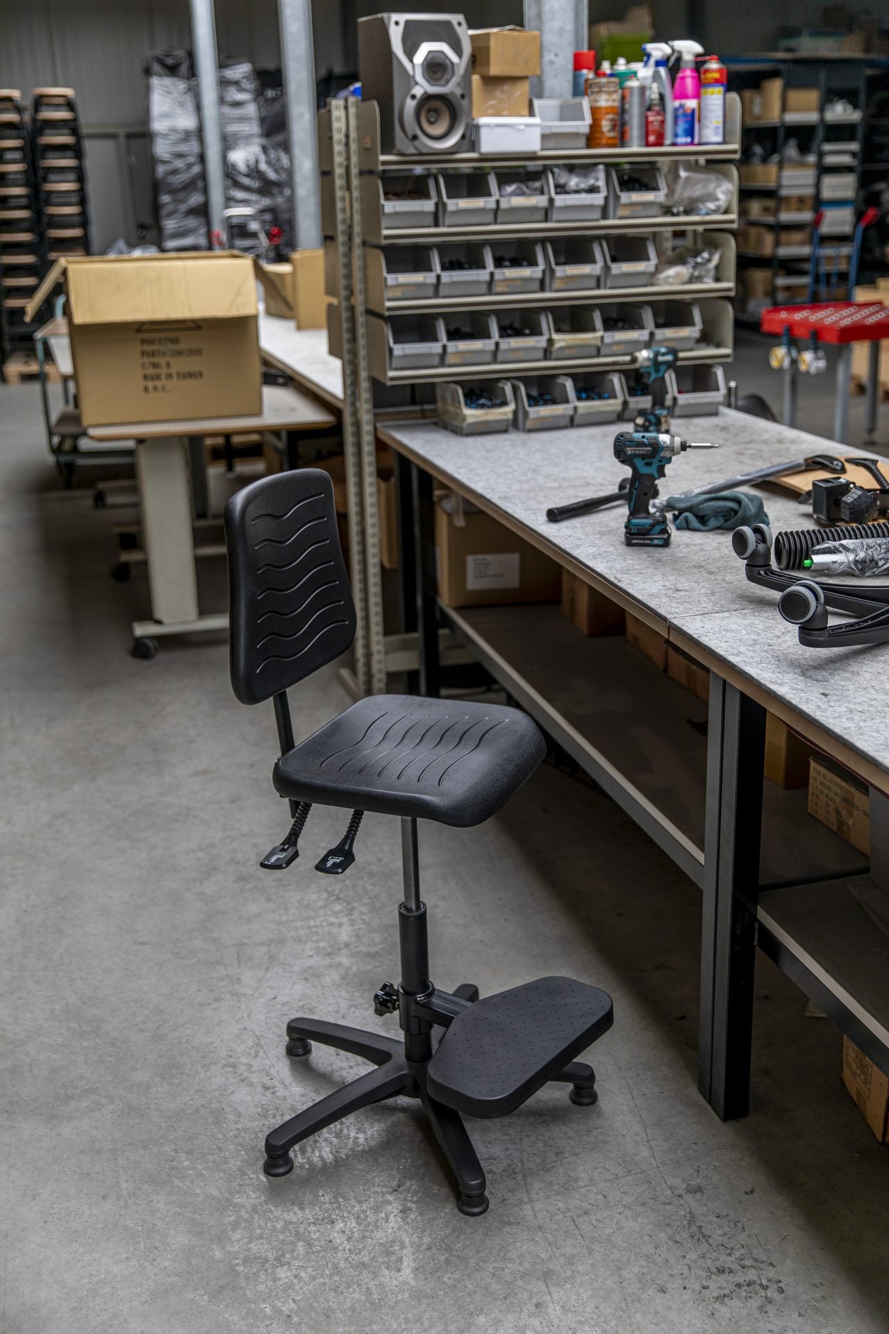 Werkstoel type GM267 | GM Serie | Zwart