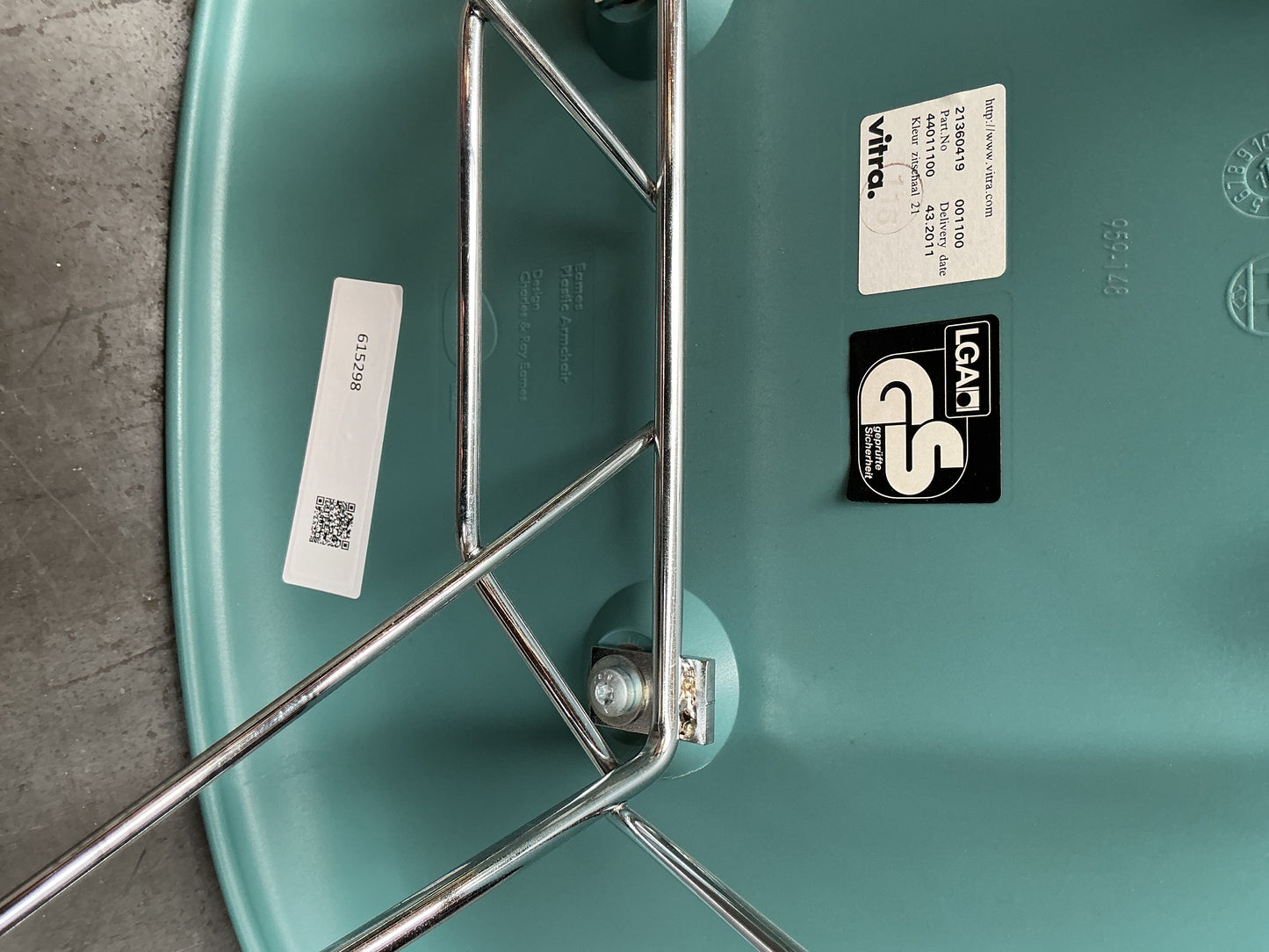 Vitra Eames RAR Design Stoel | Schommelstoel | Zeegroen