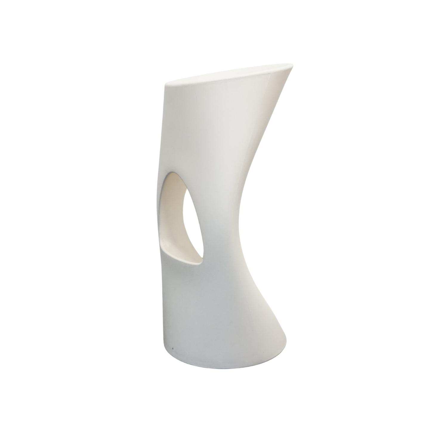 Mobles114 Barcelona Flod Design Barkruk | Wit | Zithoogte 77 cm
