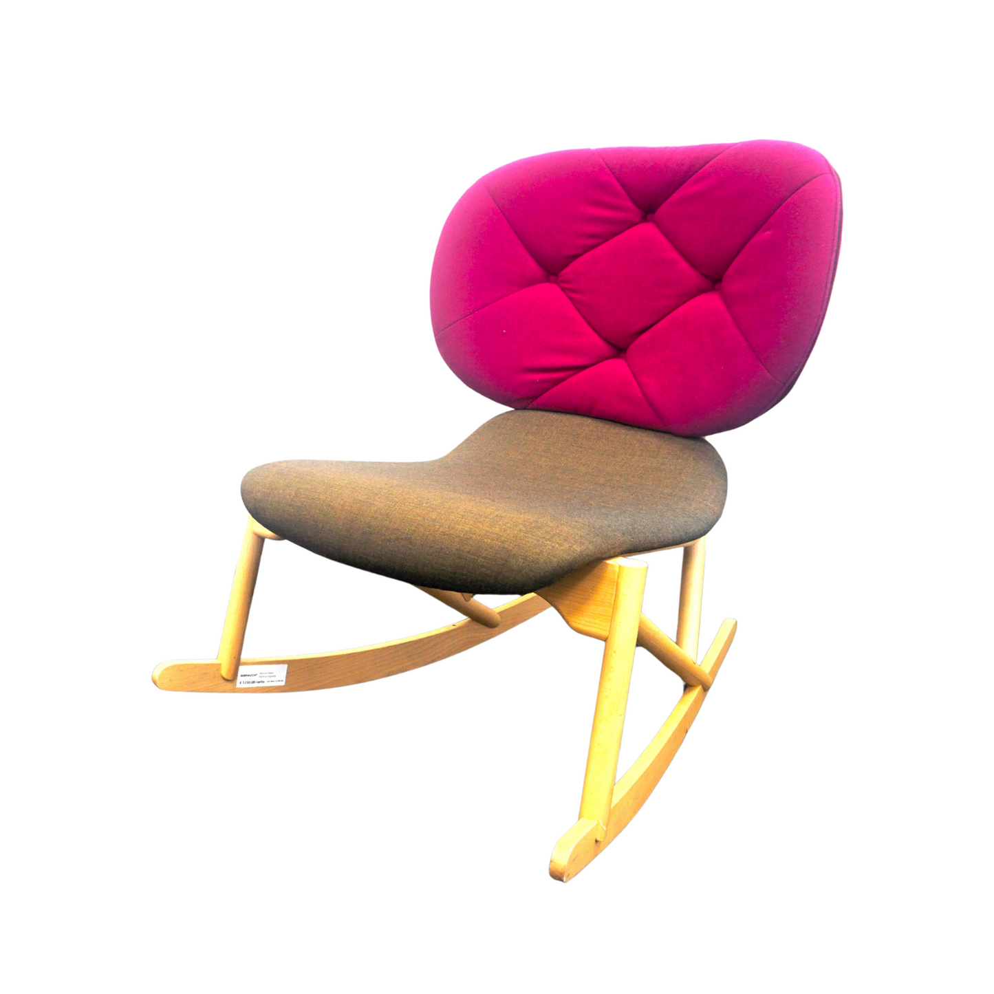 Moroso Klara Schommelstoel | Design Fauteuil | Roze / Bruin