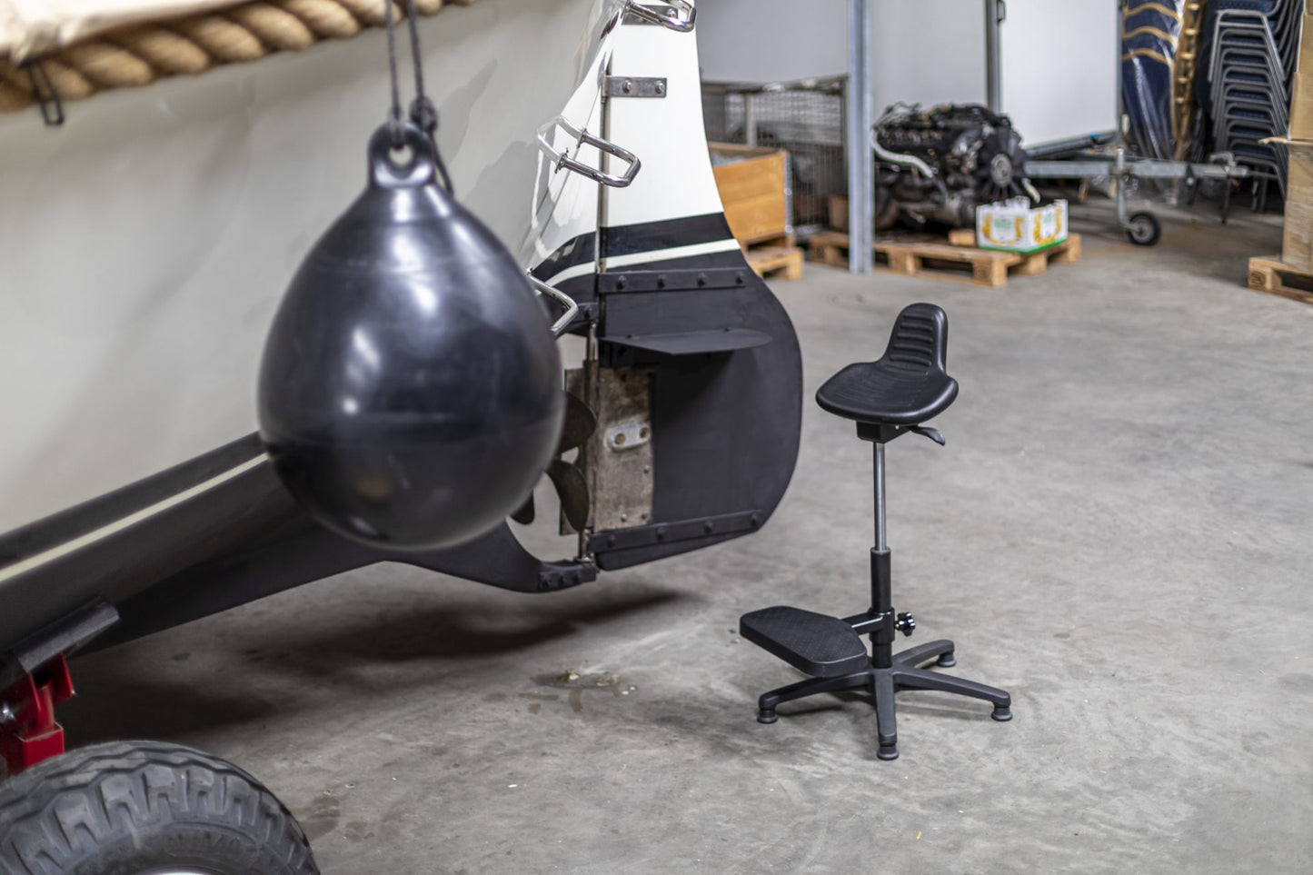 Stahulp type P1-267 | P1 Serie | Zit-Sta Kruk | Zwart