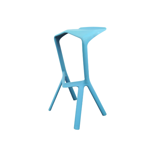 Plank Miura Design Barkruk | Blauw | Zithoogte 78 cm