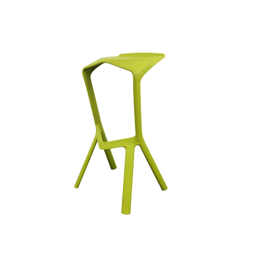 Plank Miura Design Barkruk | Groen | Zithoogte 78 cm