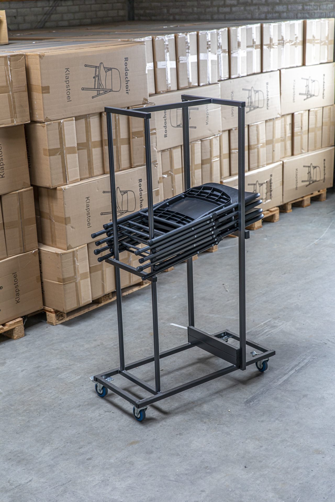 Transportkar voor Klapstoel type Roda | Zwart