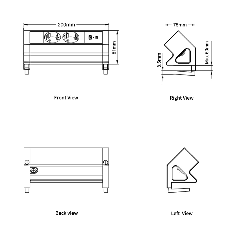 Universele Opbouw Powerdock | Zwart