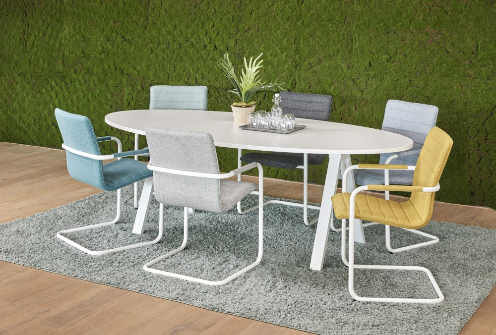 Vergadertafel V | Ellips | 220x 110 cm | Leverbaar In Diverse Kleuren