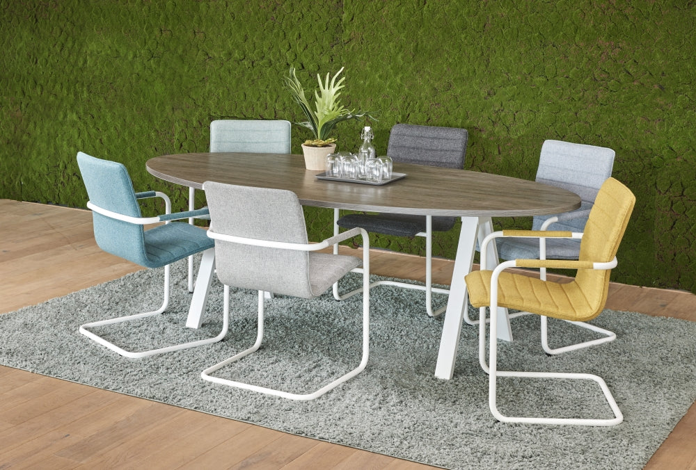 Vergadertafel V | Ellips | 220x 110 cm | Leverbaar In Diverse Kleuren